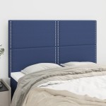 vidaXL Tăblii de pat, 4 buc, albastru, 72x5x78/88 cm, textil vidaXL Tăblii de pat, 4 buc, albastru, 72x5x78/88 cm, textil