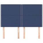 vidaXL Tăblii de pat, 4 buc, albastru, 72x5x78/88 cm, textil vidaXL Tăblii de pat, 4 buc, albastru, 72x5x78/88 cm, textil