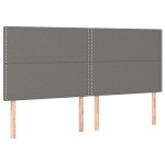 vidaXL Tăblii de pat, 4 buc, gri închis, 80x5x78/88 cm, textil vidaXL Tăblii de pat, 4 buc, gri închis, 80x5x78/88 cm, textil
