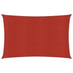 vidaXL Pânză parasolar, roșu, 2,5x4,5 m, HDPE, 160 g/m²