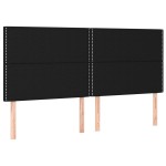 vidaXL Tăblii de pat, 4 buc, negru, 80x5x78/88 cm, textil vidaXL Tăblii de pat, 4 buc, negru, 80x5x78/88 cm, textil