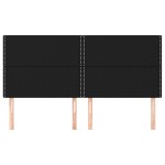 vidaXL Tăblii de pat, 4 buc, negru, 80x5x78/88 cm, textil vidaXL Tăblii de pat, 4 buc, negru, 80x5x78/88 cm, textil