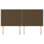 vidaXL Tăblii de pat, 4 buc, maro închis, 80x5x78/88 cm, textil vidaXL Tăblii de pat, 4 buc, maro închis, 80x5x78/88 cm, textil