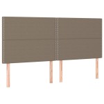 vidaXL Tăblii de pat, 4 buc, gri taupe, 80x5x78/88 cm, textil vidaXL Tăblii de pat, 4 buc, gri taupe, 80x5x78/88 cm, textil