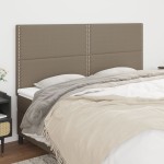 vidaXL Tăblii de pat, 4 buc, gri taupe, 80x5x78/88 cm, textil vidaXL Tăblii de pat, 4 buc, gri taupe, 80x5x78/88 cm, textil