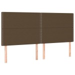 vidaXL Tăblii de pat, 4 buc, maro închis, 90x5x78/88 cm, textil vidaXL Tăblii de pat, 4 buc, maro închis, 90x5x78/88 cm, textil