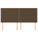vidaXL Tăblii de pat, 4 buc, maro închis, 90x5x78/88 cm, textil vidaXL Tăblii de pat, 4 buc, maro închis, 90x5x78/88 cm, textil