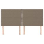 vidaXL Tăblii de pat, 4 buc, gri taupe, 90x5x78/88 cm, textil