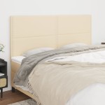 vidaXL Tăblii de pat, 4 buc, crem, 100x5x78/88 cm, textil vidaXL Tăblii de pat, 4 buc, crem, 100x5x78/88 cm, textil