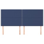 vidaXL Tăblii de pat, 4 buc, albastru, 100x5x78/88 cm, textil vidaXL Tăblii de pat, 4 buc, albastru, 100x5x78/88 cm, textil