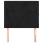 vidaXL Tăblii de pat, 2 buc, negru, 80x5x78/88 cm, catifea vidaXL Tăblii de pat, 2 buc, negru, 80x5x78/88 cm, catifea