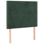 vidaXL Tăblii de pat, 2 buc, verde închis, 80x5x78/88 cm, catifea