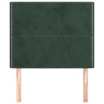 vidaXL Tăblii de pat, 2 buc, verde închis, 80x5x78/88 cm, catifea