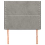 vidaXL Tăblii de pat, 2 buc, gri deschis, 90x5x78/88 cm, catifea