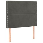 vidaXL Tăblii de pat, 2 buc, gri închis, 90x5x78/88 cm, catifea vidaXL Tăblii de pat, 2 buc, gri închis, 90x5x78/88 cm, catifea