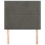 vidaXL Tăblii de pat, 2 buc, gri închis, 90x5x78/88 cm, catifea vidaXL Tăblii de pat, 2 buc, gri închis, 90x5x78/88 cm, catifea
