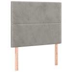 vidaXL Tăblii de pat, 2 buc, gri deschis, 100x5x78/88 cm, catifea vidaXL Tăblii de pat, 2 buc, gri deschis, 100x5x78/88 cm, catifea