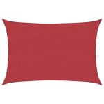 vidaXL Pânză parasolar, roșu, 3x5 m, HDPE, 160 g/m²