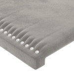 vidaXL Tăblii de pat, 4 buc, gri deschis, 72x5x78/88 cm, catifea vidaXL Tăblii de pat, 4 buc, gri deschis, 72x5x78/88 cm, catifea