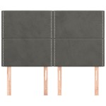 vidaXL Tăblii de pat, 4 buc, gri închis, 72x5x78/88 cm, catifea vidaXL Tăblii de pat, 4 buc, gri închis, 72x5x78/88 cm, catifea
