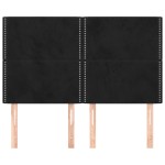 vidaXL Tăblii de pat, 4 buc, negru, 72x5x78/88 cm, catifea vidaXL Tăblii de pat, 4 buc, negru, 72x5x78/88 cm, catifea