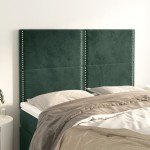 vidaXL Tăblii de pat, 4 buc, verde închis, 72x5x78/88 cm, catifea vidaXL Tăblii de pat, 4 buc, verde închis, 72x5x78/88 cm, catifea