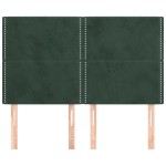 vidaXL Tăblii de pat, 4 buc, verde închis, 72x5x78/88 cm, catifea vidaXL Tăblii de pat, 4 buc, verde închis, 72x5x78/88 cm, catifea