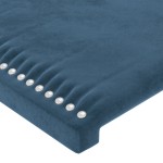 vidaXL Tăblii de pat, 4 buc, albastru închis, 80x5x78/88 cm, catifea