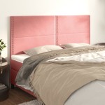 vidaXL Tăblii de pat, 4 buc, roz, 80x5x78/88 cm, catifea vidaXL Tăblii de pat, 4 buc, roz, 80x5x78/88 cm, catifea
