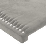 vidaXL Tăblii de pat, 4 buc, gri deschis, 90x5x78/88 cm, catifea vidaXL Tăblii de pat, 4 buc, gri deschis, 90x5x78/88 cm, catifea