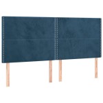 vidaXL Tăblii de pat, 4 buc, albastru închis, 90x5x78/88 cm, catifea vidaXL Tăblii de pat, 4 buc, albastru închis, 90x5x78/88 cm, catifea