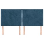 vidaXL Tăblii de pat, 4 buc, albastru închis, 90x5x78/88 cm, catifea vidaXL Tăblii de pat, 4 buc, albastru închis, 90x5x78/88 cm, catifea