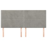 vidaXL Tăblii de pat, 4 buc, gri deschis, 100x5x78/88 cm, catifea vidaXL Tăblii de pat, 4 buc, gri deschis, 100x5x78/88 cm, catifea