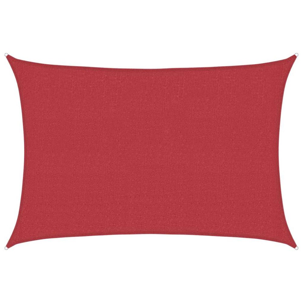 vidaXL Pânză parasolar, roșu, 3,5x4,5 m, HDPE, 160 g/m²