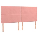 vidaXL Tăblii de pat, 4 buc, roz, 100x5x78/88 cm, catifea vidaXL Tăblii de pat, 4 buc, roz, 100x5x78/88 cm, catifea