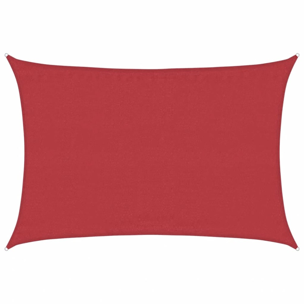 vidaXL Pânză parasolar, roșu, 3,5x5 m, HDPE, 160 g/m²