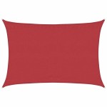 vidaXL Pânză parasolar, roșu, 3,5x5 m, HDPE, 160 g/m²