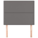 vidaXL Tăblii de pat, 2 buc, gri, 100x5x78/88 cm, piele ecologică vidaXL Tăblii de pat, 2 buc, gri, 100x5x78/88 cm, piele ecologică