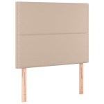 vidaXL Tăblii de pat 2 buc, cappuccino 100x5x78/88 cm piele ecologică
