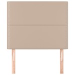 vidaXL Tăblii de pat 2 buc, cappuccino 100x5x78/88 cm piele ecologică
