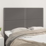 vidaXL Tăblii de pat, 4 buc, gri, 72x5x78/88 cm, piele ecologică