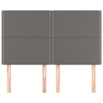 vidaXL Tăblii de pat, 4 buc, gri, 72x5x78/88 cm, piele ecologică
