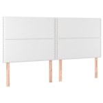 vidaXL Tăblii de pat, 4 buc, alb, 80x5x78/88 cm, piele ecologică vidaXL Tăblii de pat, 4 buc, alb, 80x5x78/88 cm, piele ecologică