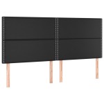 vidaXL Tăblii de pat, 4 buc, negru, 90x5x78/88 cm, piele ecologică vidaXL Tăblii de pat, 4 buc, negru, 90x5x78/88 cm, piele ecologică