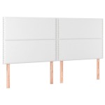 vidaXL Tăblii de pat, 4 buc, alb, 100x5x78/88 cm, piele ecologică vidaXL Tăblii de pat, 4 buc, alb, 100x5x78/88 cm, piele ecologică