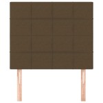 vidaXL Tăblii de pat, 2 buc, maro închis, 80x5x78/88 cm, textil