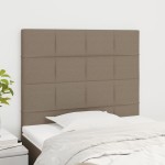 vidaXL Tăblii de pat, 2 buc, gri taupe, 80x5x78/88 cm, textil vidaXL Tăblii de pat, 2 buc, gri taupe, 80x5x78/88 cm, textil