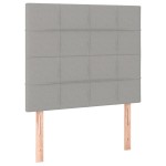 vidaXL Tăblii de pat, 2 buc, gri deschis, 90x5x78/88 cm, textil