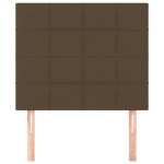 vidaXL Tăblii de pat, 2 buc, maro închis, 90x5x78/88 cm, textil
