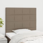 vidaXL Tăblii de pat, 2 buc, gri taupe, 90x5x78/88 cm, textil vidaXL Tăblii de pat, 2 buc, gri taupe, 90x5x78/88 cm, textil
